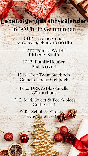 Lebendiger Adventskalender 2025